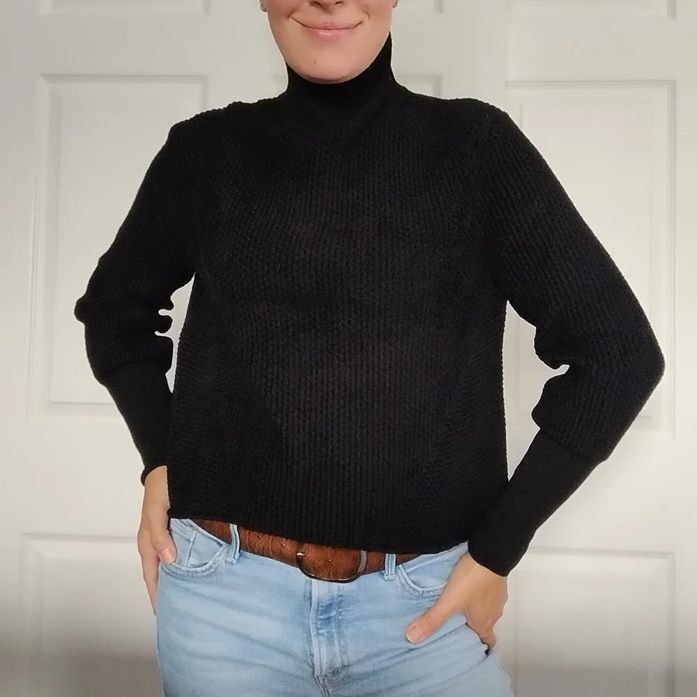 Frame Black Turtle Neck Sweater XS